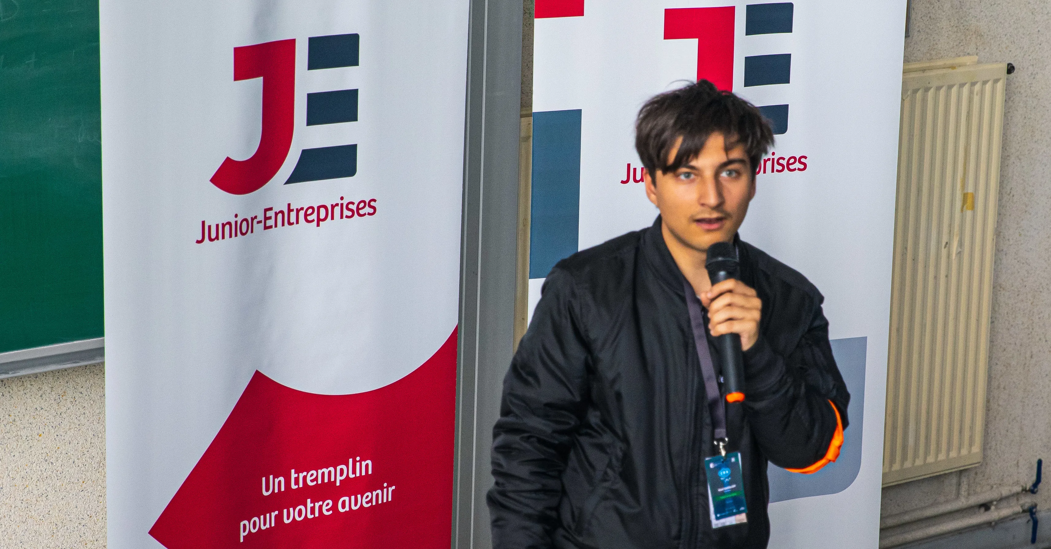 Maël Gangloff lors d'un congrès de Junior-Entreprises